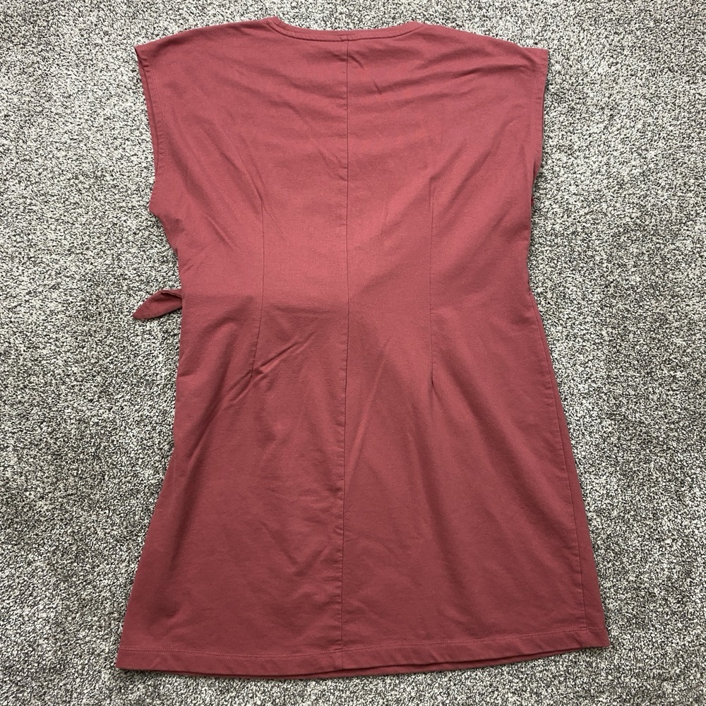 Nine West Dress Women 2xl‎ Tunic Shirt Tie Minimalist Ruffle Sleeveless Classic - Picture 3 of 8